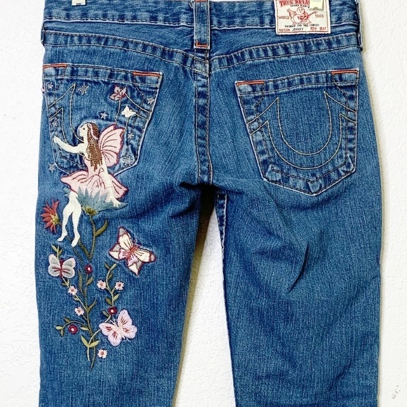 True Religion Fairy Embroidered Jeans 